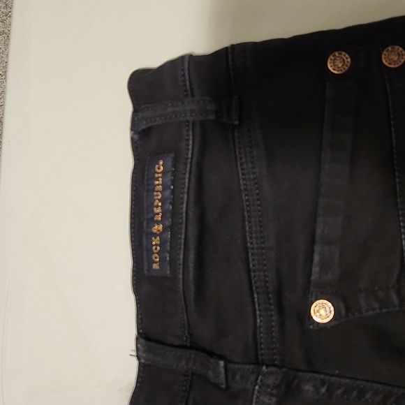 NWOT Women's Rock &Republic Black Skinny Jeans Size 4 Kashmiere - Picture 6 of 8